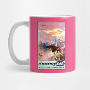 Scandinavian Airlines (SAS) Travel Poster 1960s Mug